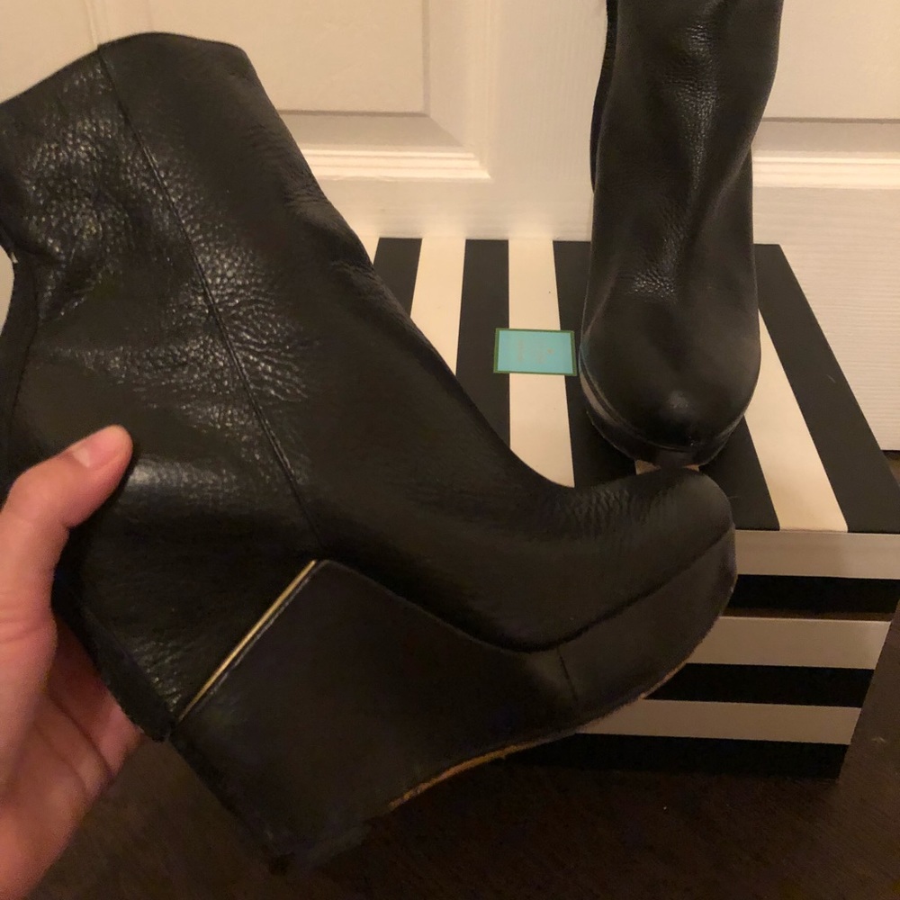 Sam Edelman Womens Boots Ankle Black Wedge Back